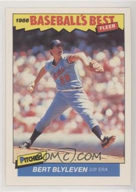 1986 Fleer Baseball's Best Sluggers vs. Pitchers - Box Set [Base] #1 - Bert Blyleven