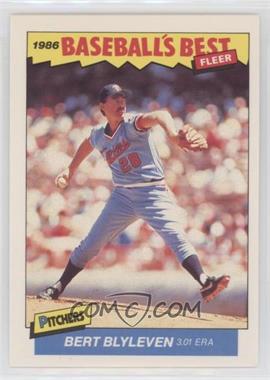 1986 Fleer Baseball's Best Sluggers vs. Pitchers - Box Set [Base] #1 - Bert Blyleven