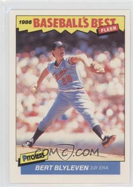 1986 Fleer Baseball's Best Sluggers vs. Pitchers - Box Set [Base] #1 - Bert Blyleven