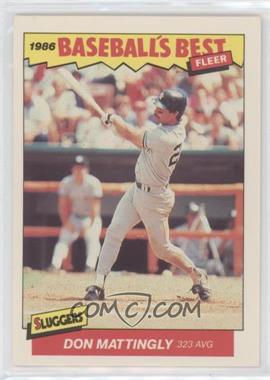 1986 Fleer Baseball's Best Sluggers vs. Pitchers - Box Set [Base] #21 - Don Mattingly [EX to NM]