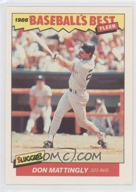 1986 Fleer Baseball's Best Sluggers vs. Pitchers - Box Set [Base] #21 - Don Mattingly