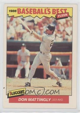 1986 Fleer Baseball's Best Sluggers vs. Pitchers - Box Set [Base] #21 - Don Mattingly