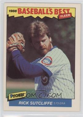 1986 Fleer Baseball's Best Sluggers vs. Pitchers - Box Set [Base] #39 - Rick Sutcliffe