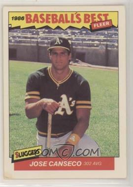1986 Fleer Baseball's Best Sluggers vs. Pitchers - Box Set [Base] #5 - Jose Canseco [Poor to Fair]