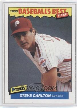 1986 Fleer Baseball's Best Sluggers vs. Pitchers - Wax Box Bottom Box Bottom - Hand-Cut Singles #M2 - Steve Carlton