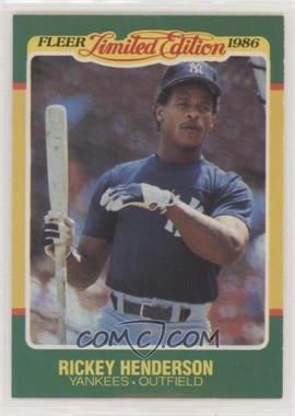 1986 Fleer Limited Edition Baseball Superstars - Box Set [Base] #23 - Rickey Henderson