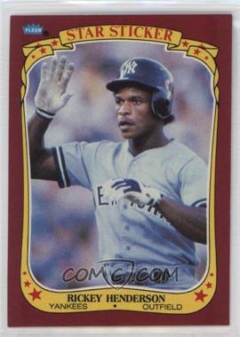 1986 Fleer Star Stickers - [Base] #53 - Rickey Henderson