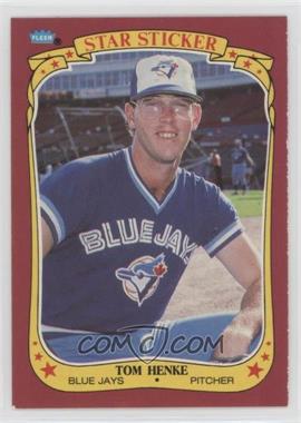 1986 Fleer Star Stickers - [Base] #54 - Tom Henke