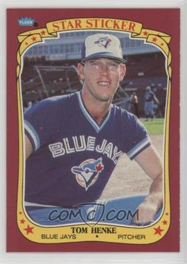 1986 Fleer Star Stickers - [Base] #54 - Tom Henke