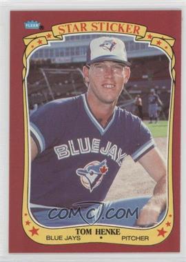 1986 Fleer Star Stickers - [Base] #54 - Tom Henke