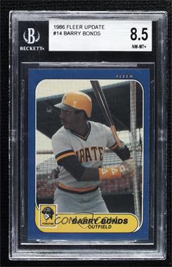 1986 Fleer Update - Factory Set [Base] #U-14 - Barry Bonds [BGS 8.5 NM‑MT+]