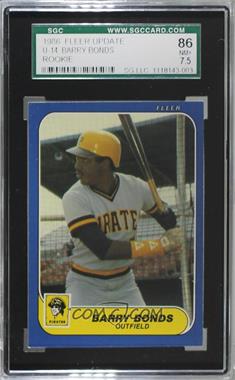 1986 Fleer Update - Factory Set [Base] #U-14 - Barry Bonds [SGC 86 NM+ 7.5]