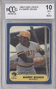 1986 Fleer Update - Factory Set [Base] #U-14 - Barry Bonds [BCCG 10 Mint or Better]