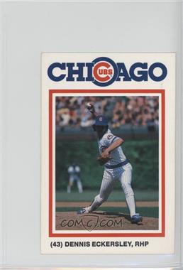 1986 Gatorade Chicago Cubs - [Base] #43 - Dennis Eckersley [Noted]