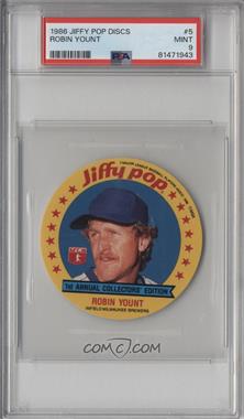 1986 Jiffy Pop Collector's Edition Discs - [Base] #5 - Robin Yount [PSA 9 MINT]