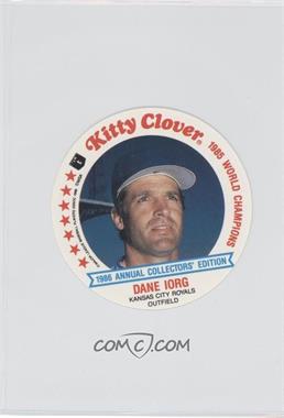 1986 KAS Snack Time Kansas City Royals Discs - [Base] #9 - Dane Iorg