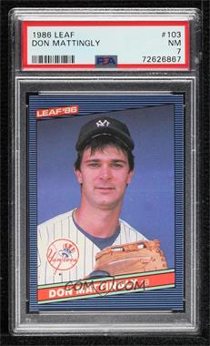 1986 Leaf Canadian - [Base] #103 - Don Mattingly [PSA 7 NM]