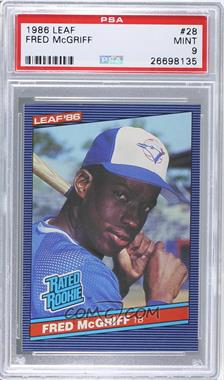 1986 Leaf Canadian - [Base] #28 - Rated Rookies - Fred McGriff [PSA 9 MINT]