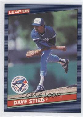 1986 Leaf Canadian - [Base] #68 - Dave Stieb
