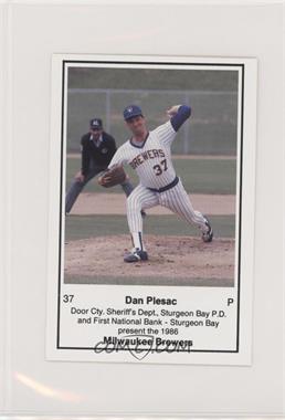 1986 Milwaukee Brewers Police - [Base] #37 - Dan Plesac