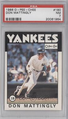 1986 O-Pee-Chee - [Base] #180 - Don Mattingly [PSA 7 NM]