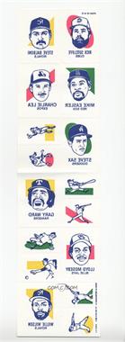 1986 O-Pee-Chee Tattoos - [Base] - Full Sheets #21 - Rick Sutcliffe, Steve Balboni, Mike Easler, Charlie Lea, Steve Sax, Gary Ward, Lloyd Moseby, Willie Wilson