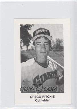 1986 Pacific Cramer Everett Giants Popcorn - [Base] #_GRRI - Gregg Ritchie