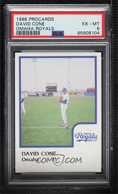 1986 ProCards Omaha Royals - [Base] #_DACO - David Cone [PSA 6 EX‑MT]