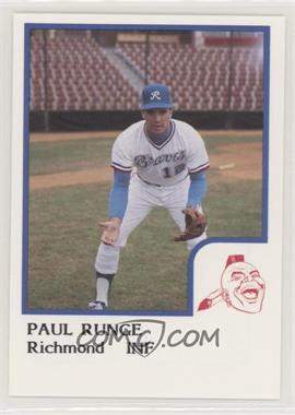 1986 ProCards Richmond Braves - [Base] #_PARU - Paul Runge