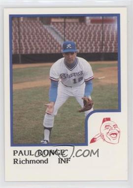 1986 ProCards Richmond Braves - [Base] #_PARU - Paul Runge