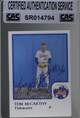 1986 ProCards Tidewater Tides - [Base] - Columbia Mets Logo Error #_TOMC - Tom McCarthy [CAS Certified Sealed]