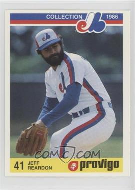 1986 Provigo Montreal Expos Collection - [Base] #13 - Jeff Reardon