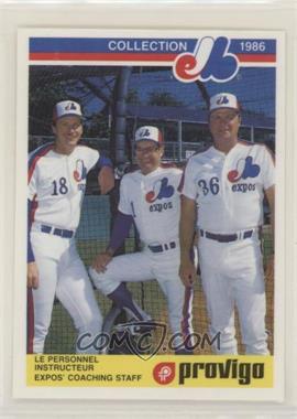 1986 Provigo Montreal Expos Collection - [Base] #14 - Joe Kerrigan, Bobby Winkles, Larry Bearnarth