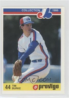 1986 Provigo Montreal Expos Collection - [Base] #17 - Tim Burke