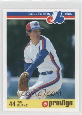 1986 Provigo Montreal Expos Collection - [Base] #17 - Tim Burke