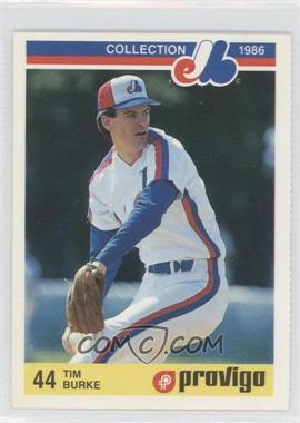 1986 Provigo Montreal Expos Collection - [Base] #17 - Tim Burke