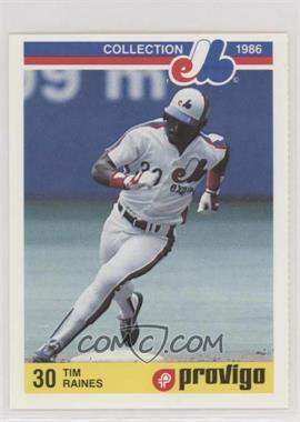 1986 Provigo Montreal Expos Collection - [Base] #7 - Tim Raines