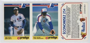 1986 Provigo Montreal Expos Collection - Full Panel #19-20 - Bryn Smith, Wayne Krenchicki