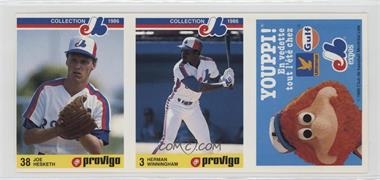 1986 Provigo Montreal Expos Collection - Full Panel #21-22 - Joe Hesketh, Herman Winningham