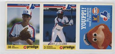 1986 Provigo Montreal Expos Collection - Full Panel #21-22 - Joe Hesketh, Herman Winningham