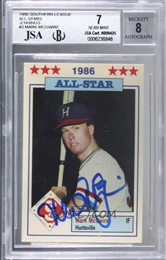1986 Southern League All-Stars - [Base] #3 - Mark McGwire [BAS Authentic]