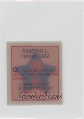 1986 Sportflics - Trivia Inserts #116 - Phil Niekro