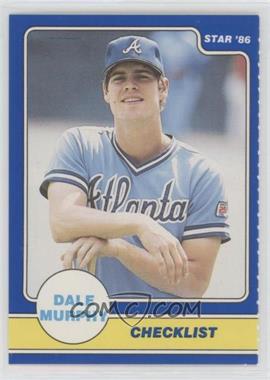 1986 Star Dale Murphy Baseball's Best Panel Set - [Base] - Separated From Panel #1 - Dale Murphy Checklist