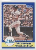 Dale Murphy Puzzle Back (post-swing bat in front about to break for first)