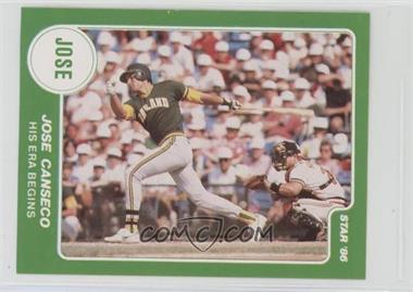 1986 Star Jose Canseco Stickers - [Base] #_JOCA.10 - Jose Canseco (Batting; Green Jersey)