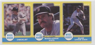 1986 Star Wade Boggs Stickers Panel Set - [Base] #_WABO.6 - Wade Boggs (Checklist, Minor League Stats, Major League Stats)