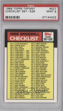 1986 Topps - [Base] - Collector's Edition (Tiffany) #527 - Checklist 397-528 [PSA 9 MINT]