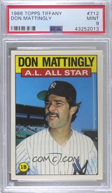 1986 Topps - [Base] - Collector's Edition (Tiffany) #712 - All Star - Don Mattingly [PSA 9 MINT]