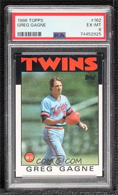 1986 Topps - [Base] #162 - Greg Gagne [PSA 6 EX‑MT]