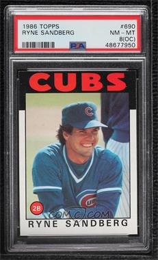 1986 Topps - [Base] #690 - Ryne Sandberg [PSA 8 NM‑MT (OC)]